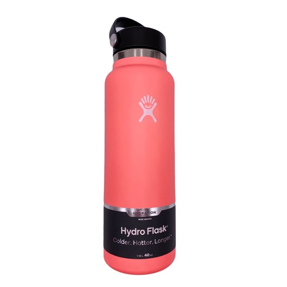 New Hydro Flask Wide Mouth 40 oz Bottle Hibiscus NWT - Picture 1 of 12